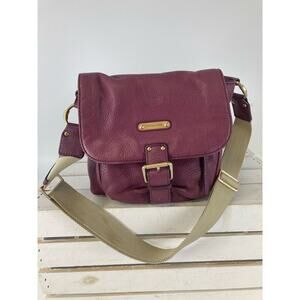 MICHAEL KORS, SMALL PURPLE  LEATHER CROSSBODY BAG (ASIS)